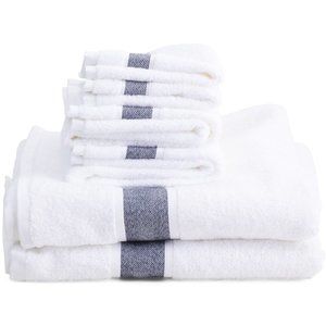 BROOKS BROTHERS Made In Turkey 6pc Turkish‎ Cotton Bath Set